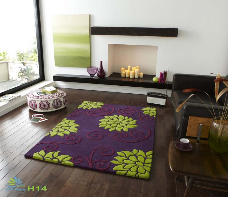 Thảm trải sàn sofa Bo suu tap tham det tay phong cach hien dai